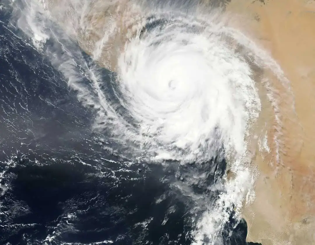 Satellite image of hurricane