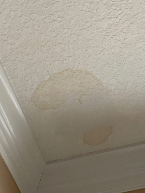 Water damaged ceiling